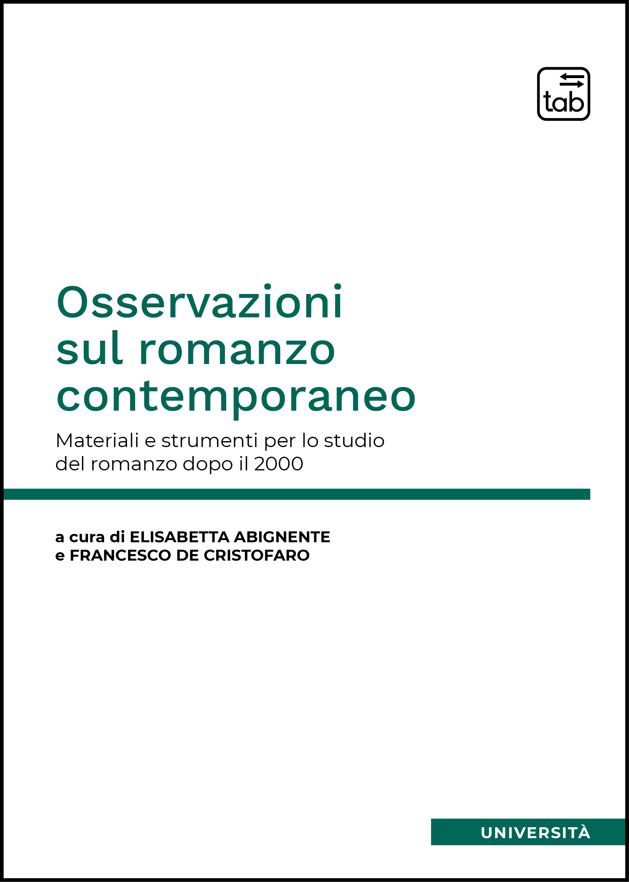 Osservazioni sul romanzo contemporaneo
