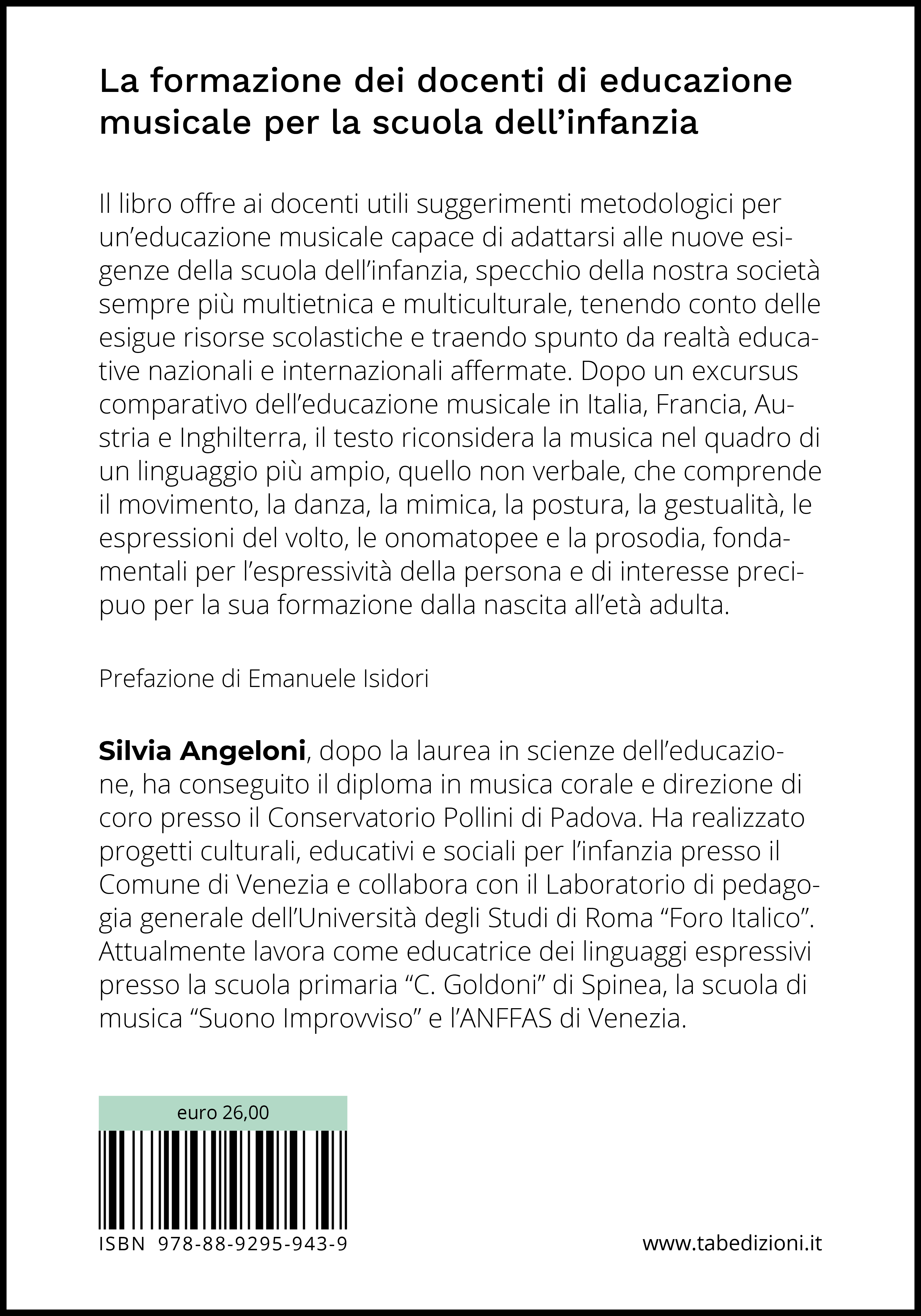 La formazione dei docenti di educazione musicale per la scuola dell'infanzia