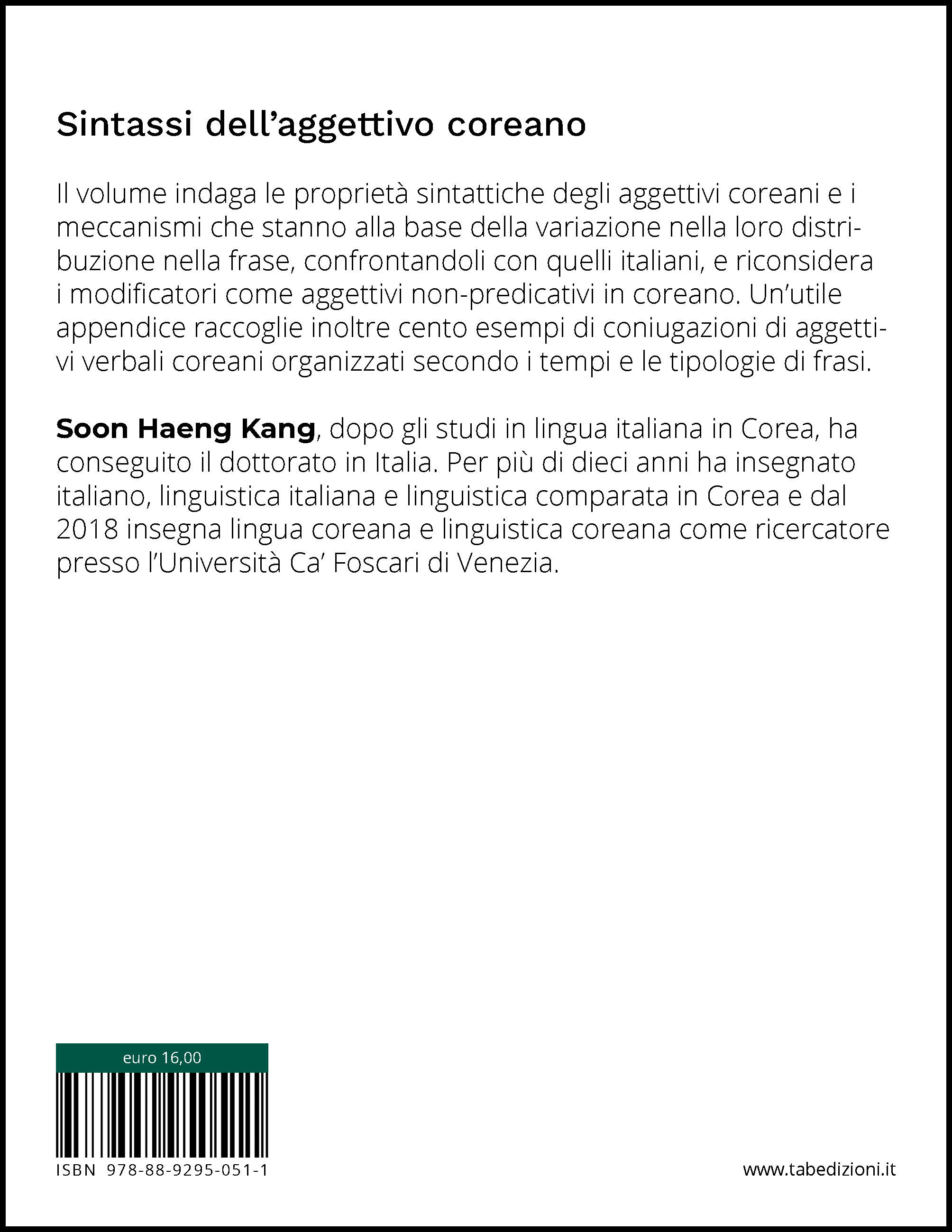 Sintassi dell'aggettivo coreano