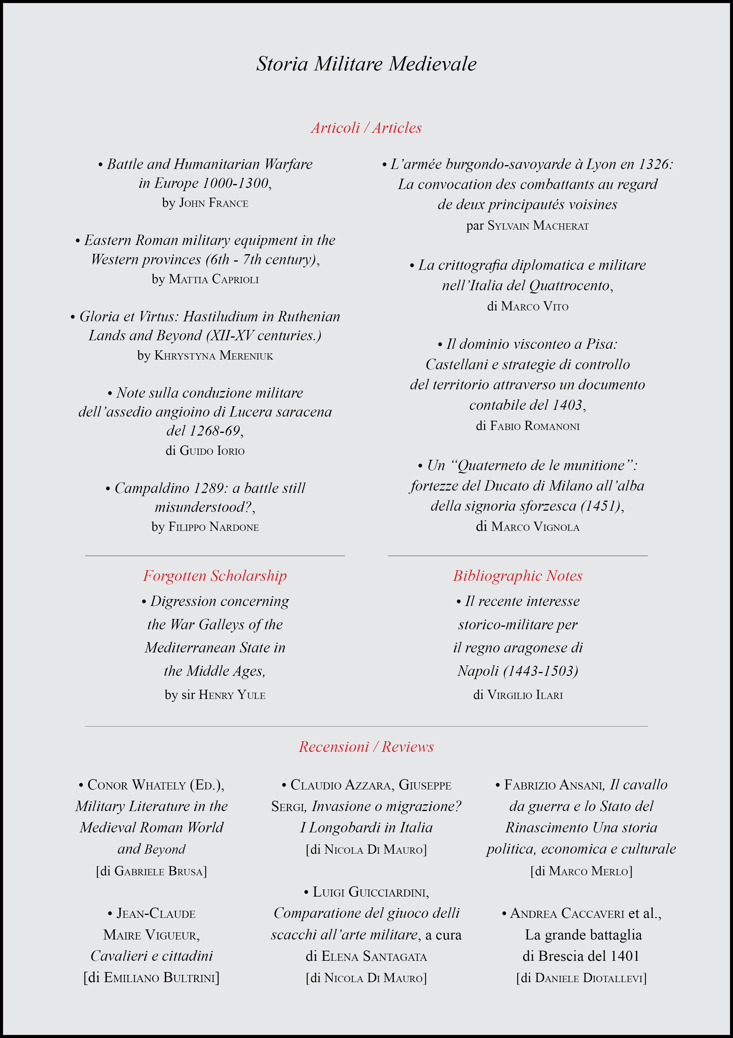 Numero 6, fascicolo 21, marzo 2025