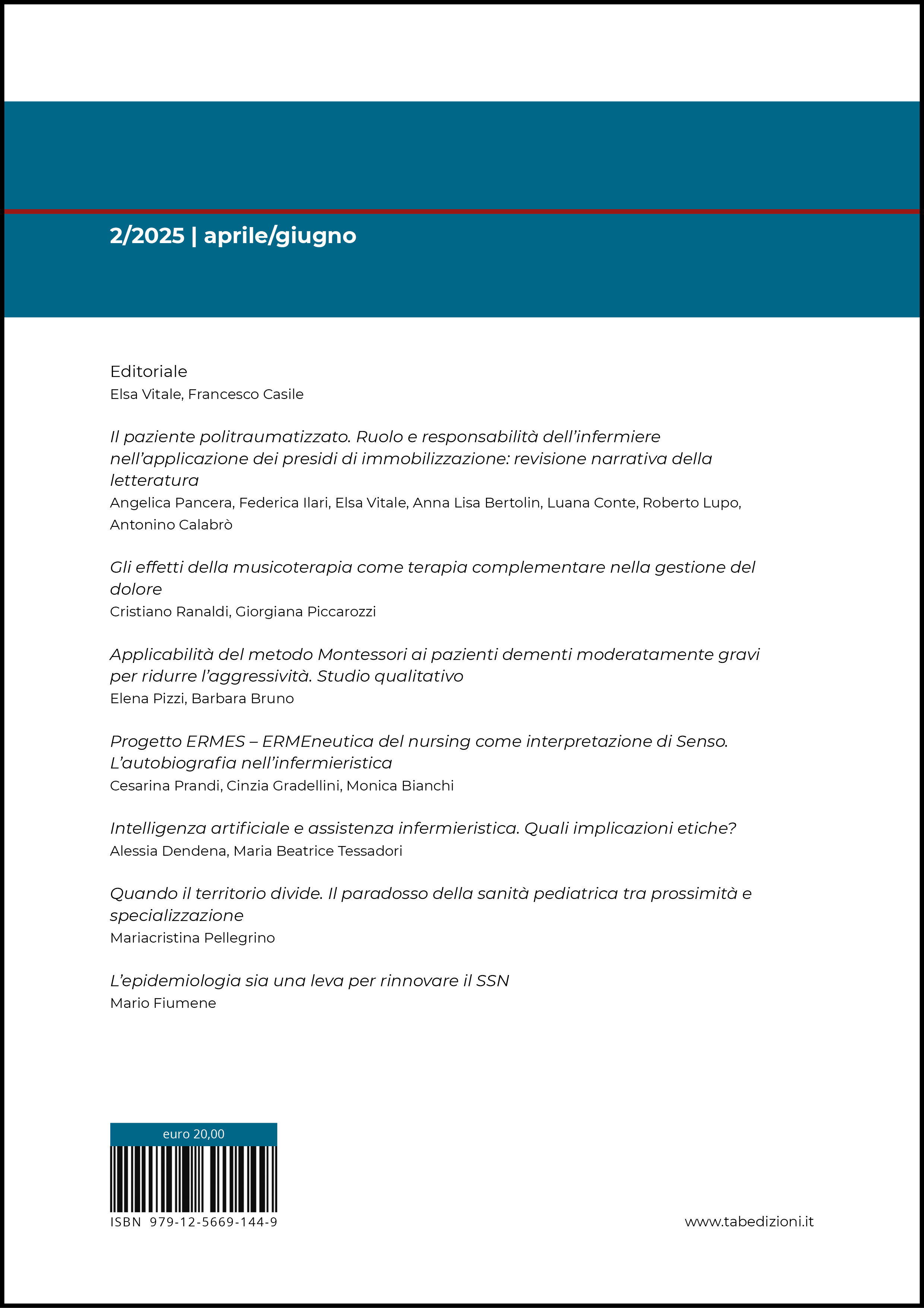 Numero 2/2025 - aprile/giugno