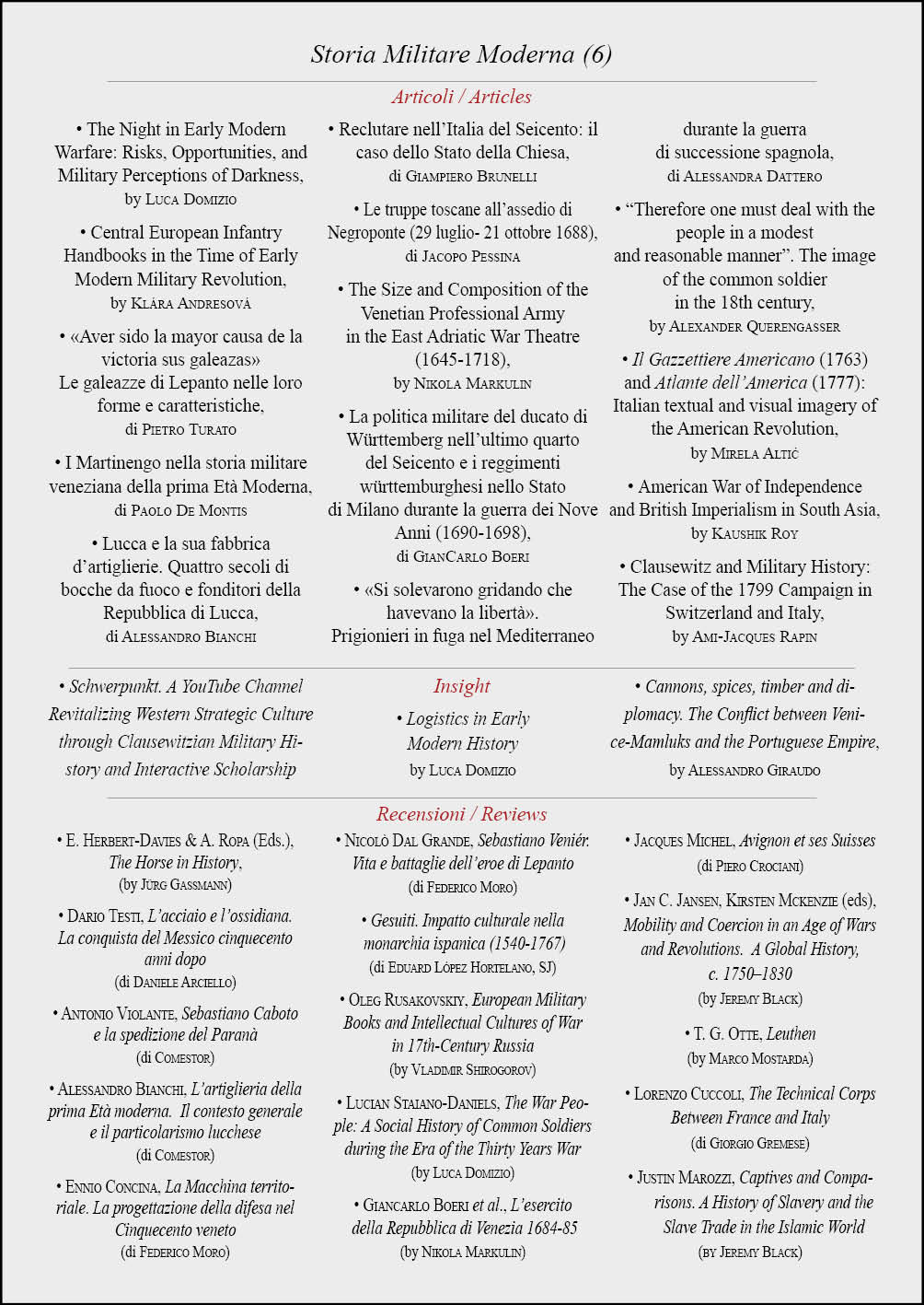 Numero 6, fascicolo 23, luglio 2025