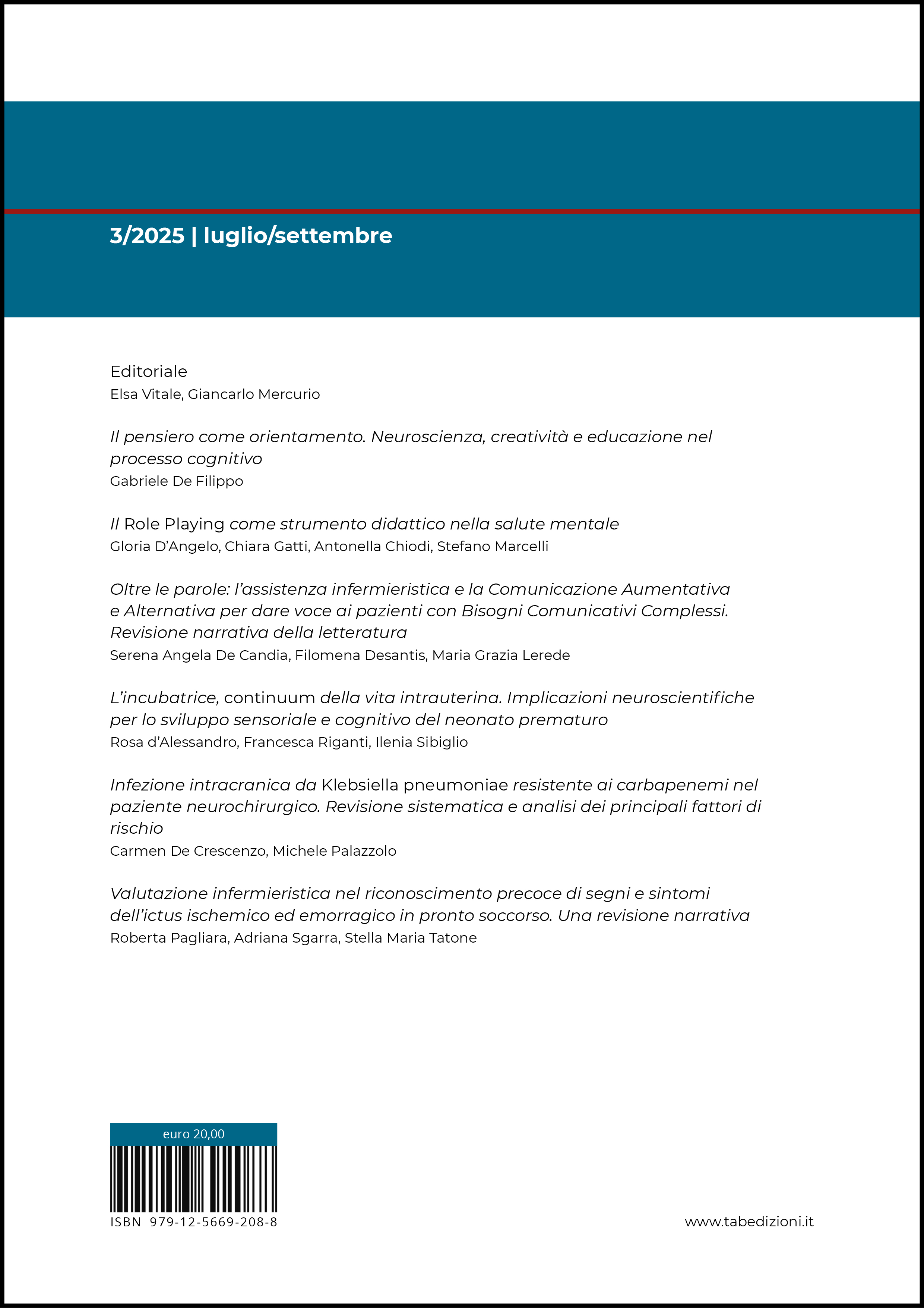 Numero 3/2025 - luglio/settembre
