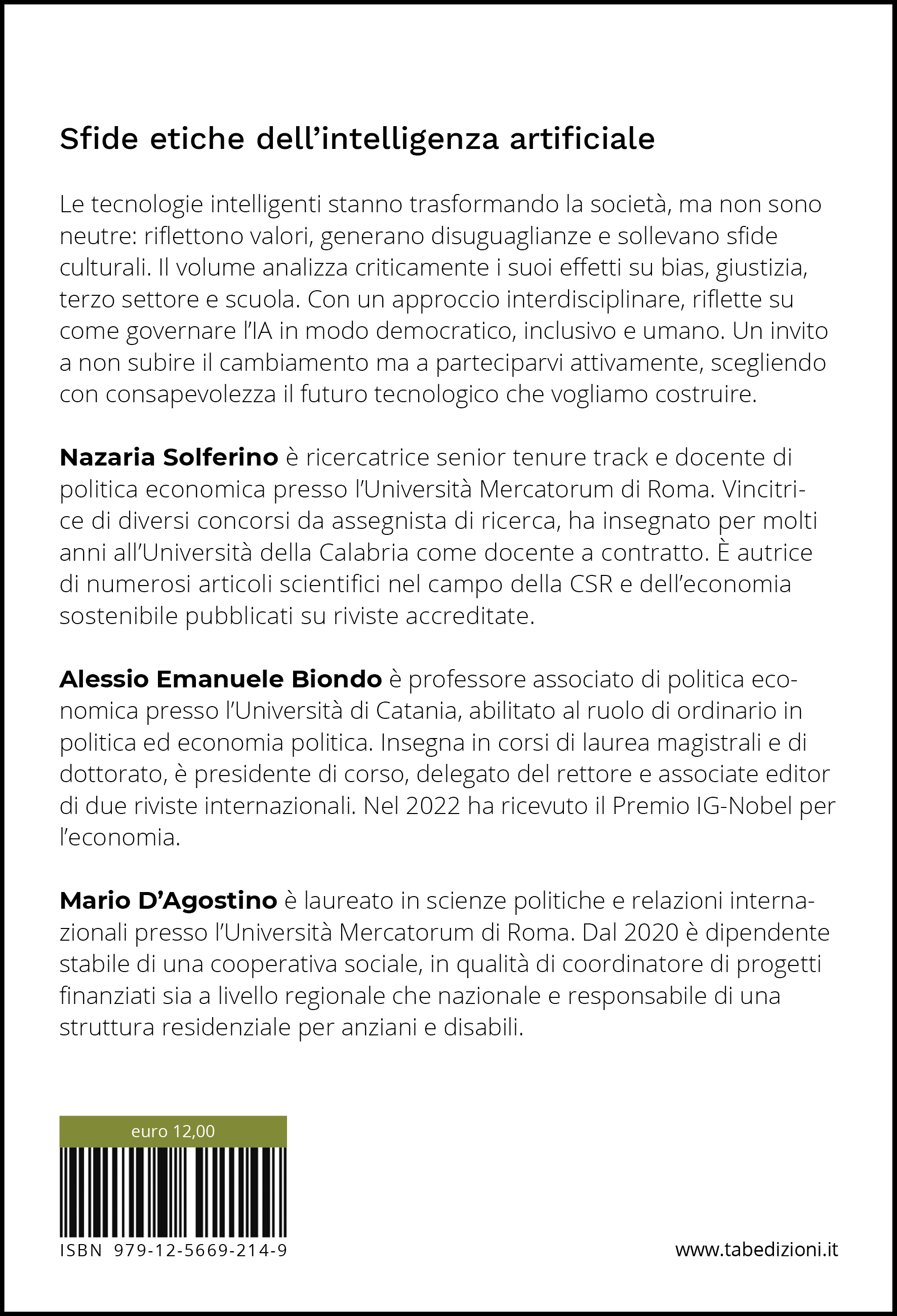 Sfide etiche dell’Intelligenza Artificiale