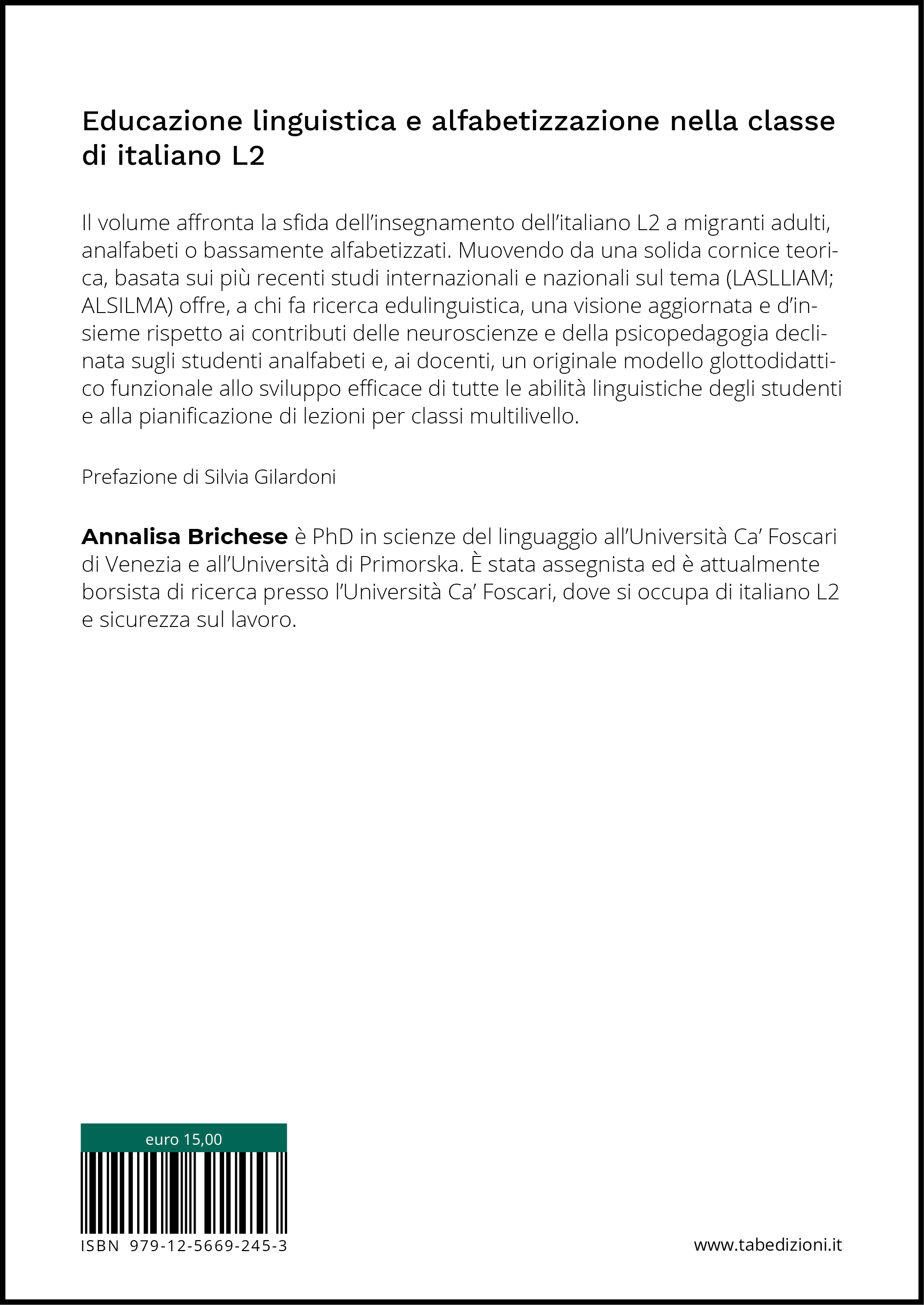 Educazione linguistica e alfabetizzazione nella classe di italiano L2