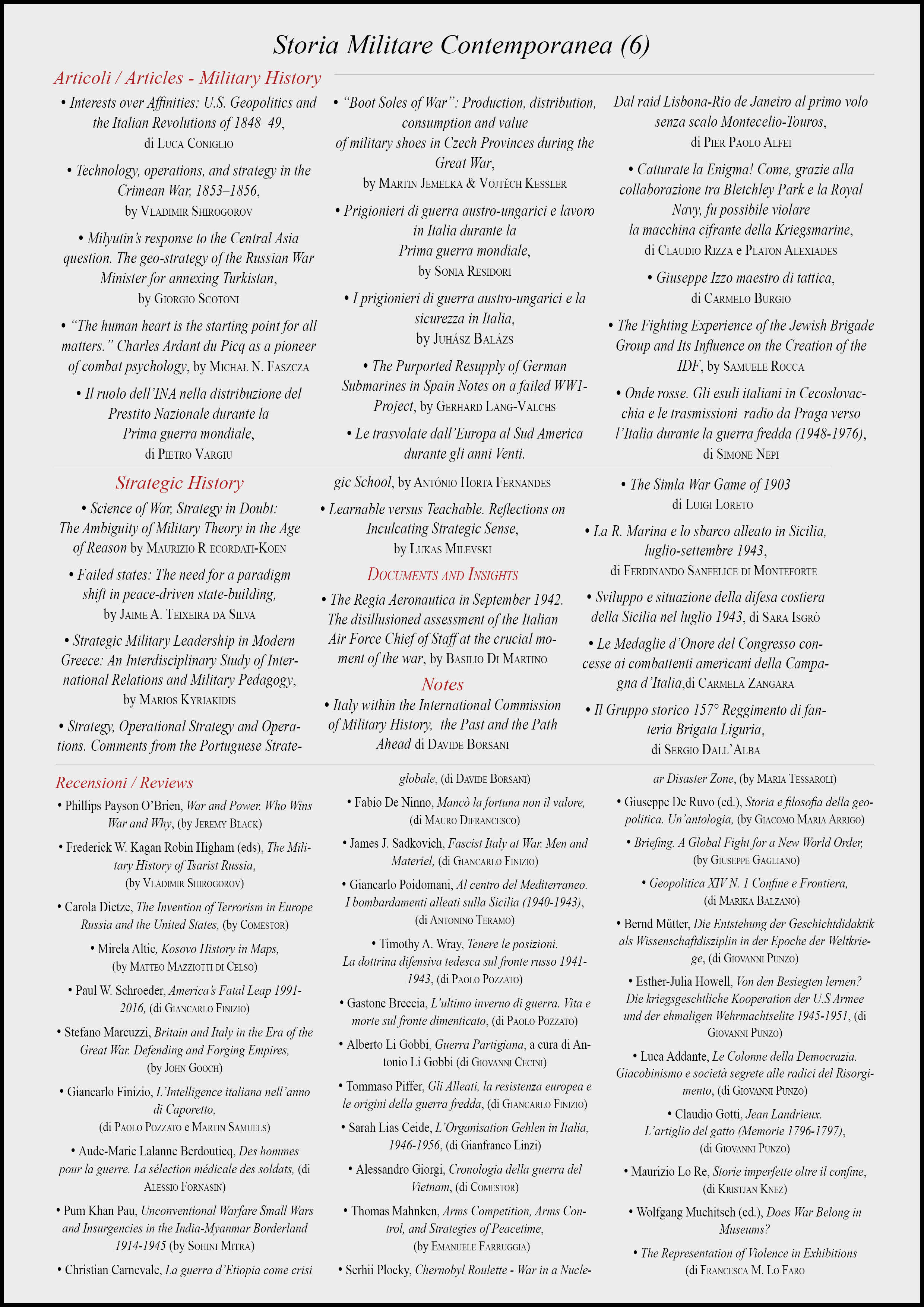 Numero 6, fascicolo 24, ottobre 2025