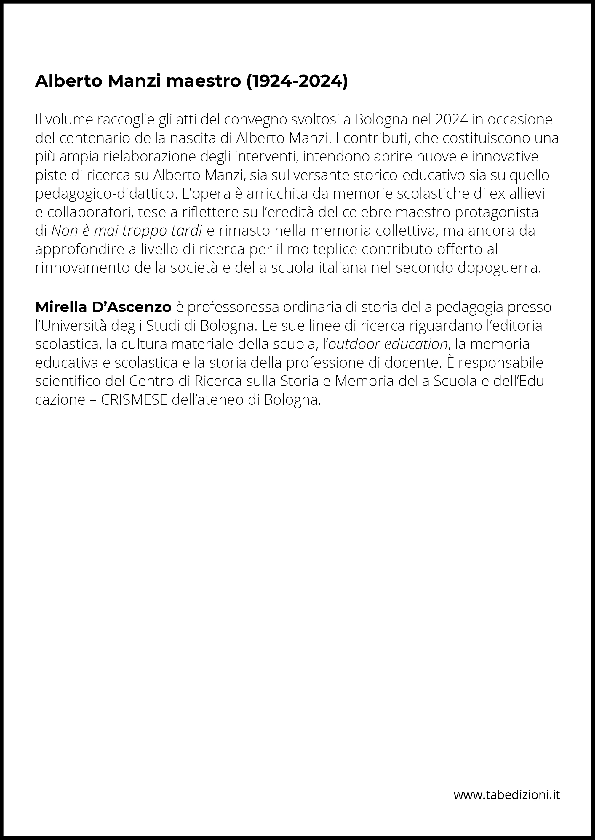 Alberto Manzi maestro (1924-2024)