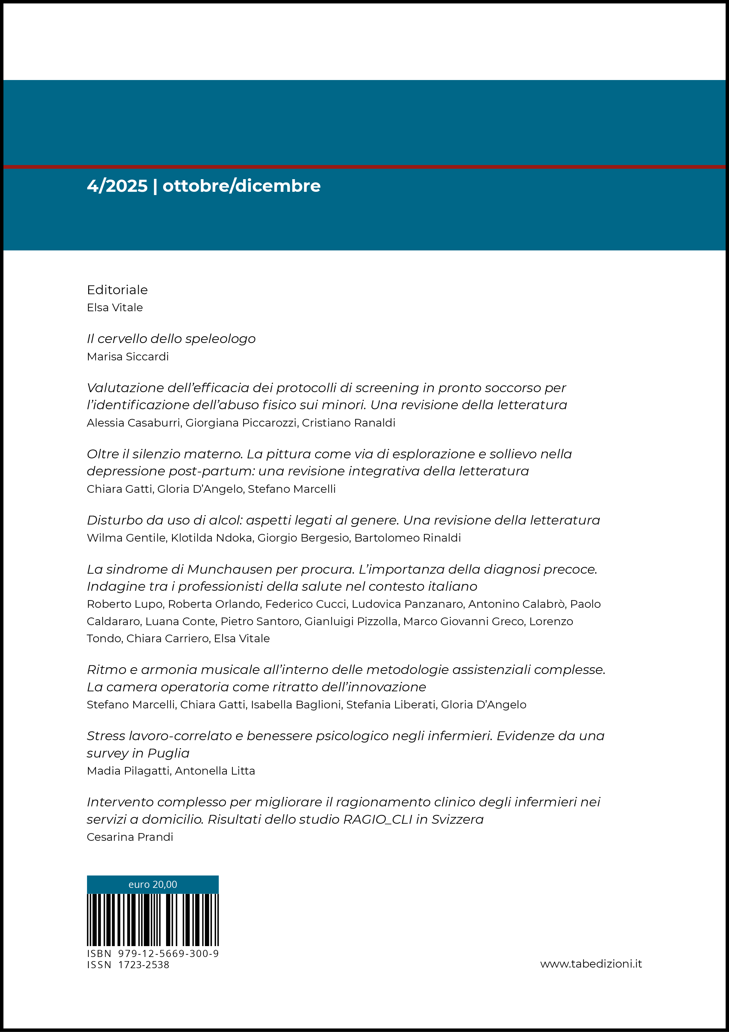 Numero 4/2025 - ottobre/dicembre