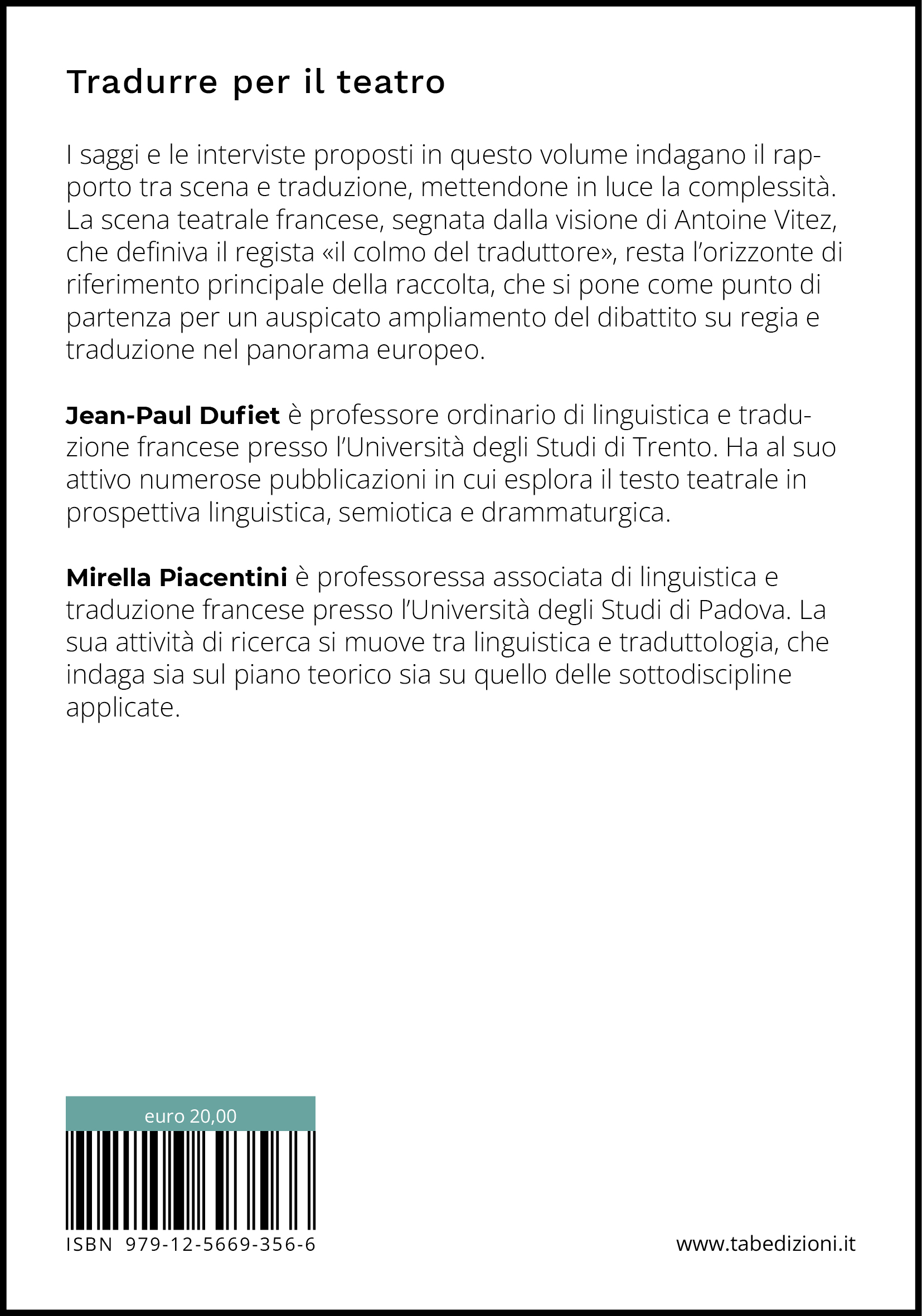 Tradurre per il teatro