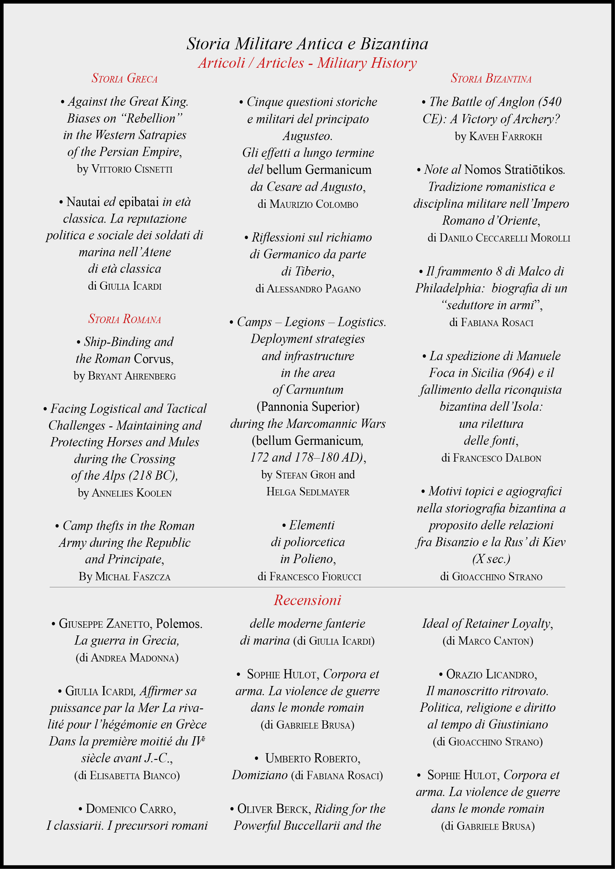 Numero 7, fascicolo 26, aprile 2026