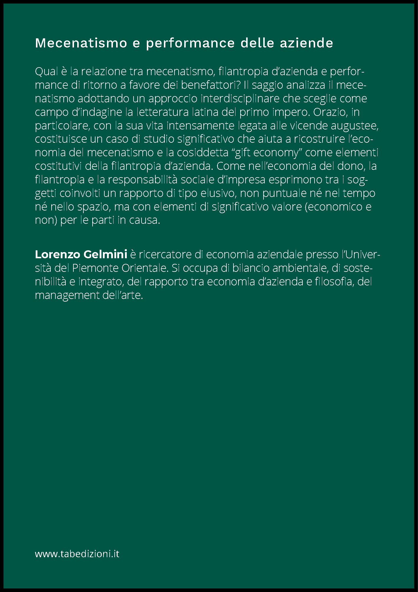 Mecenatismo e performance delle aziende