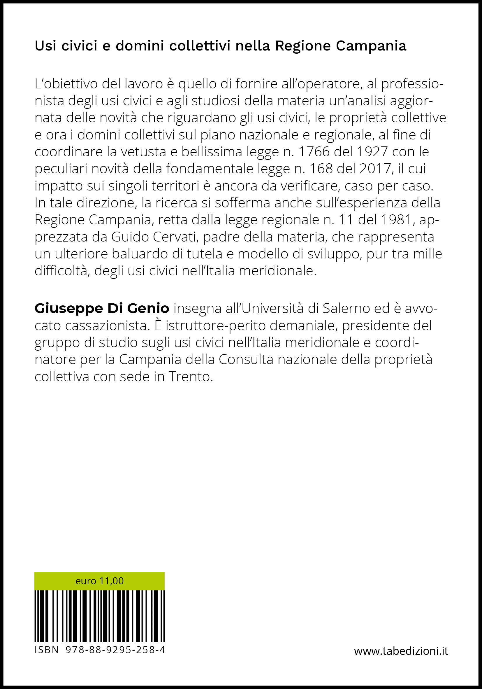 Usi civici e domini collettivi nella Regione Campania - quarta