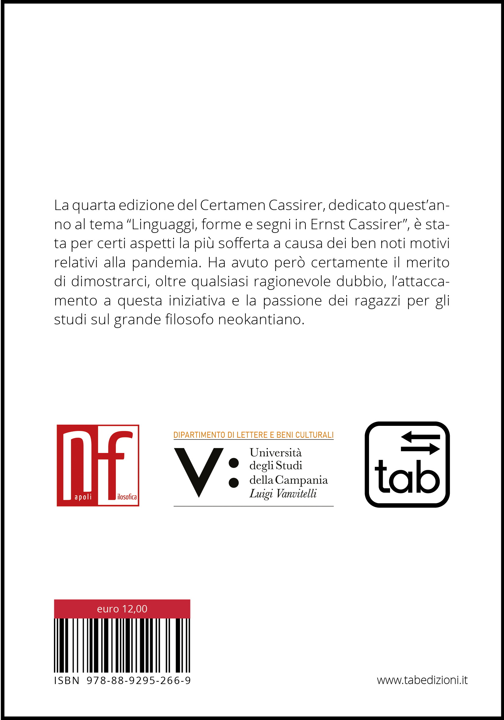 Atti del Certamen Cassirer - quarta