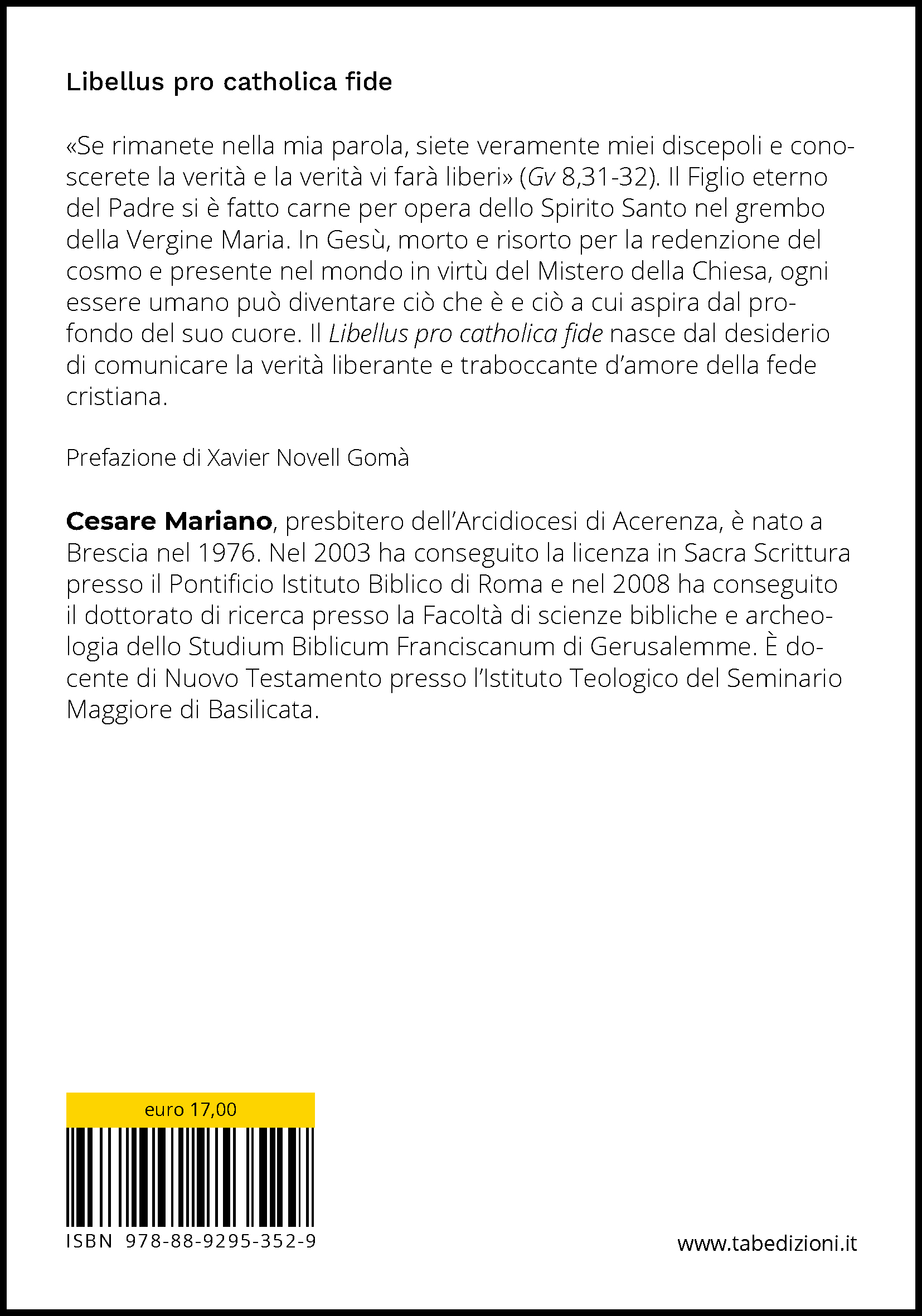 Libellus pro Catholica fide - quarta