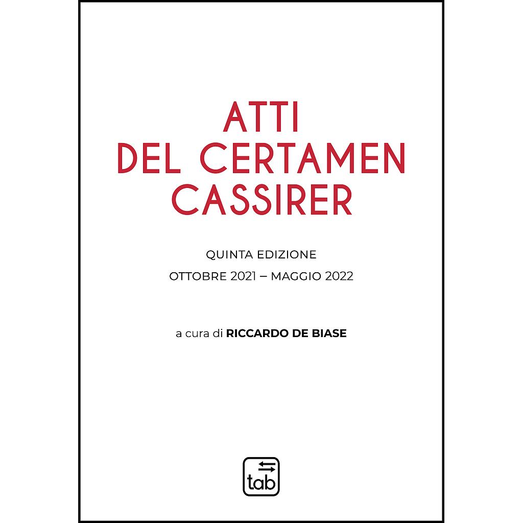 Atti del Certamen Cassirer