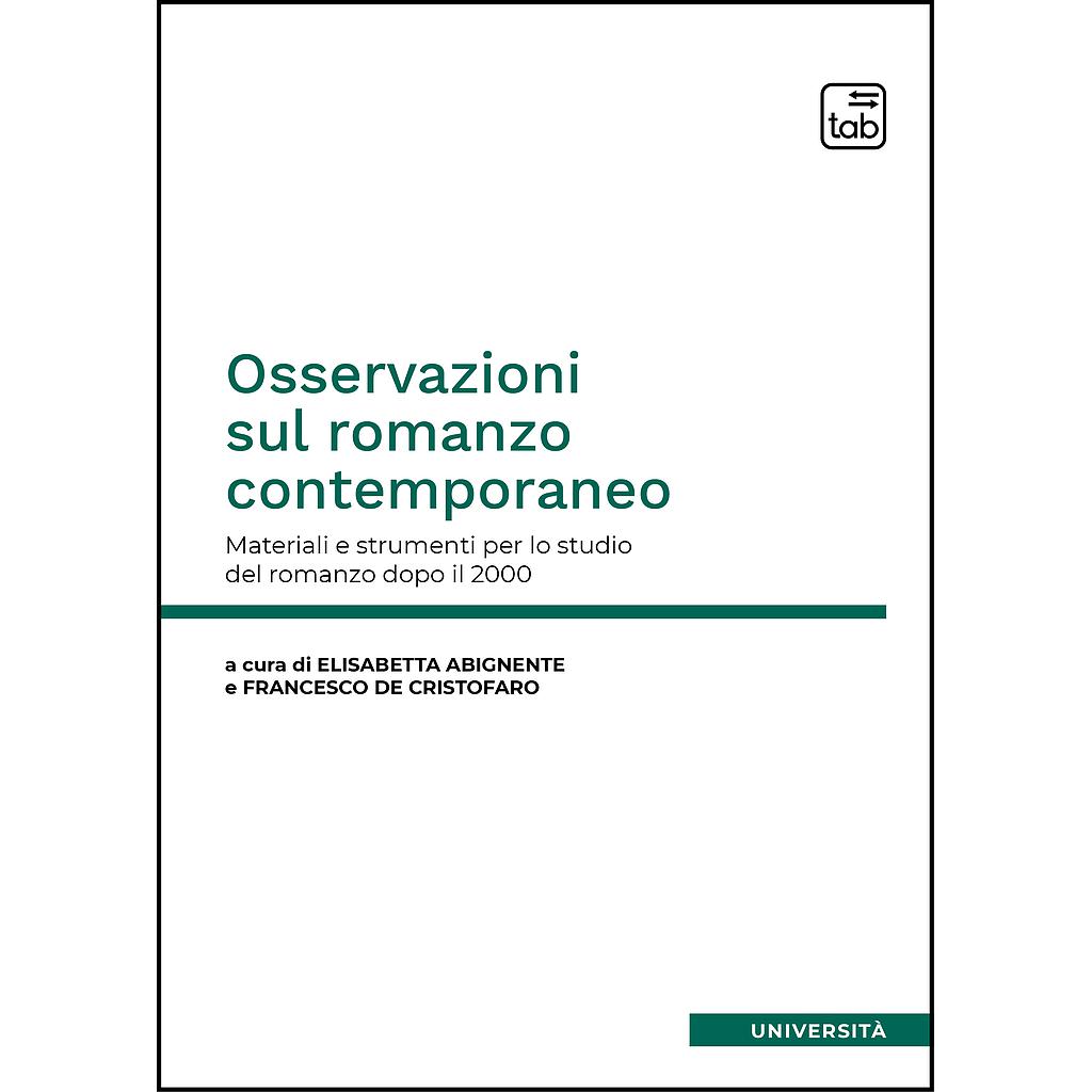 Osservazioni sul romanzo contemporaneo